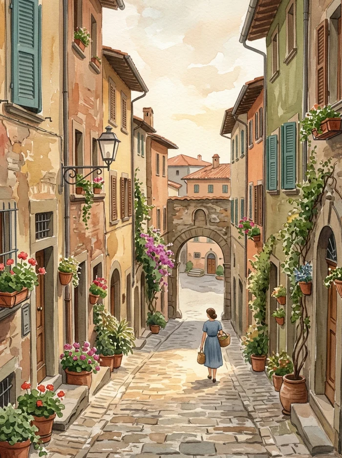 Thumbnail della verticale "Cortona a piedi" della guida di Cortona