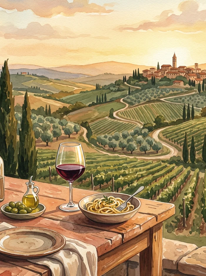 Thumbnail della verticale "Sapori toscani" della guida di Cortona